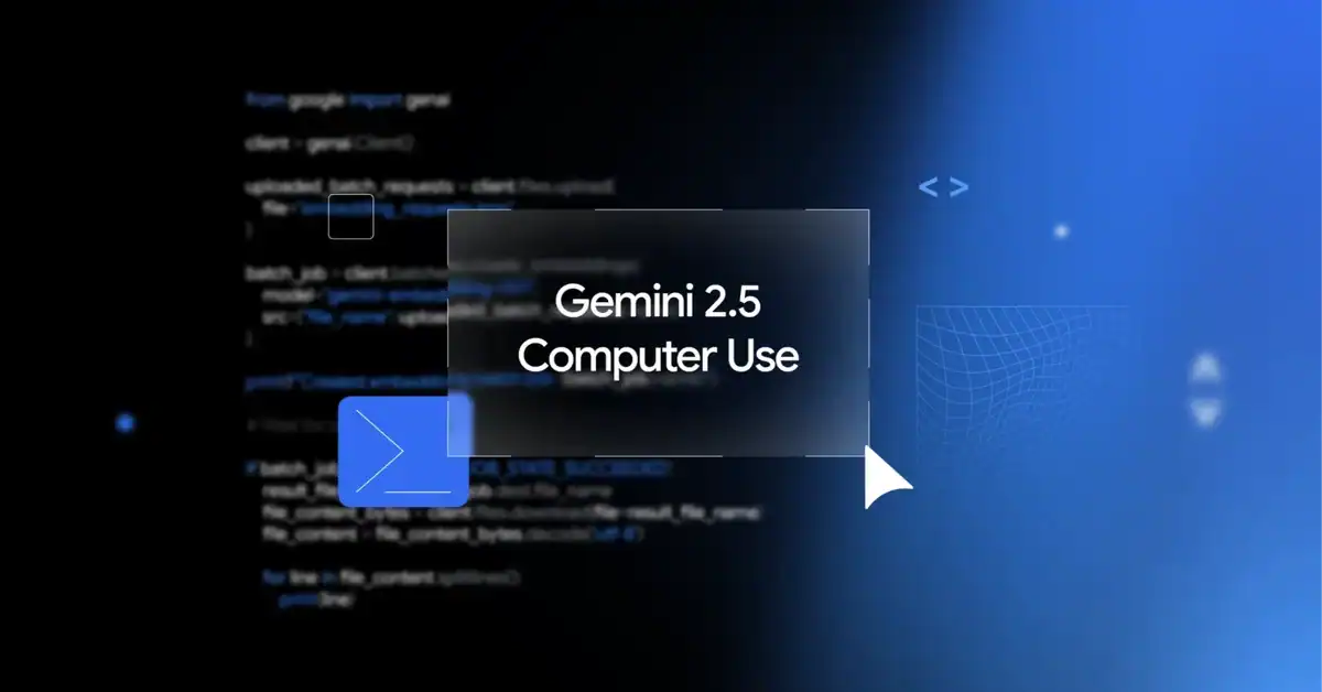 Google lança Gemini 2.5 Computer Use: a IA que navega na web como um humano Google lança Gemini 2.5 Computer Use: a IA que navega na web como um humano