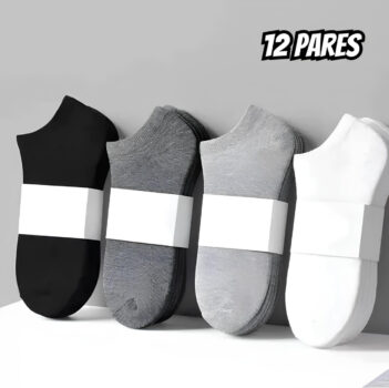 Kit 12 Pares Meia Soquete Cano Curto Preto