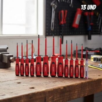 Kit Jogo De Chaves Fenda E Philips Isolada Imantada 13 Peças - Bomber