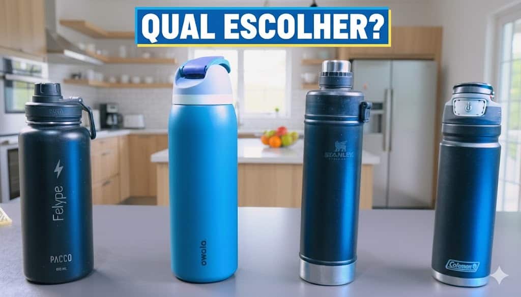 Melhores Garrafas Térmicas 2025: Stanley, Owala, Coleman e PACCO — Qual Vale Mais a Pena?