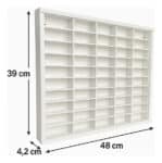 Promotop: As melhores Promoções,cupons e descontos! Estante Em Mdf Para 50 Nichos Com Acrílico Branca 1:64