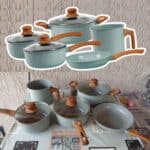 Jogo de Panelas de Alumínio Revestimento Cerâmico com Antiaderente Ecoglide Tuut Marble 5 peças