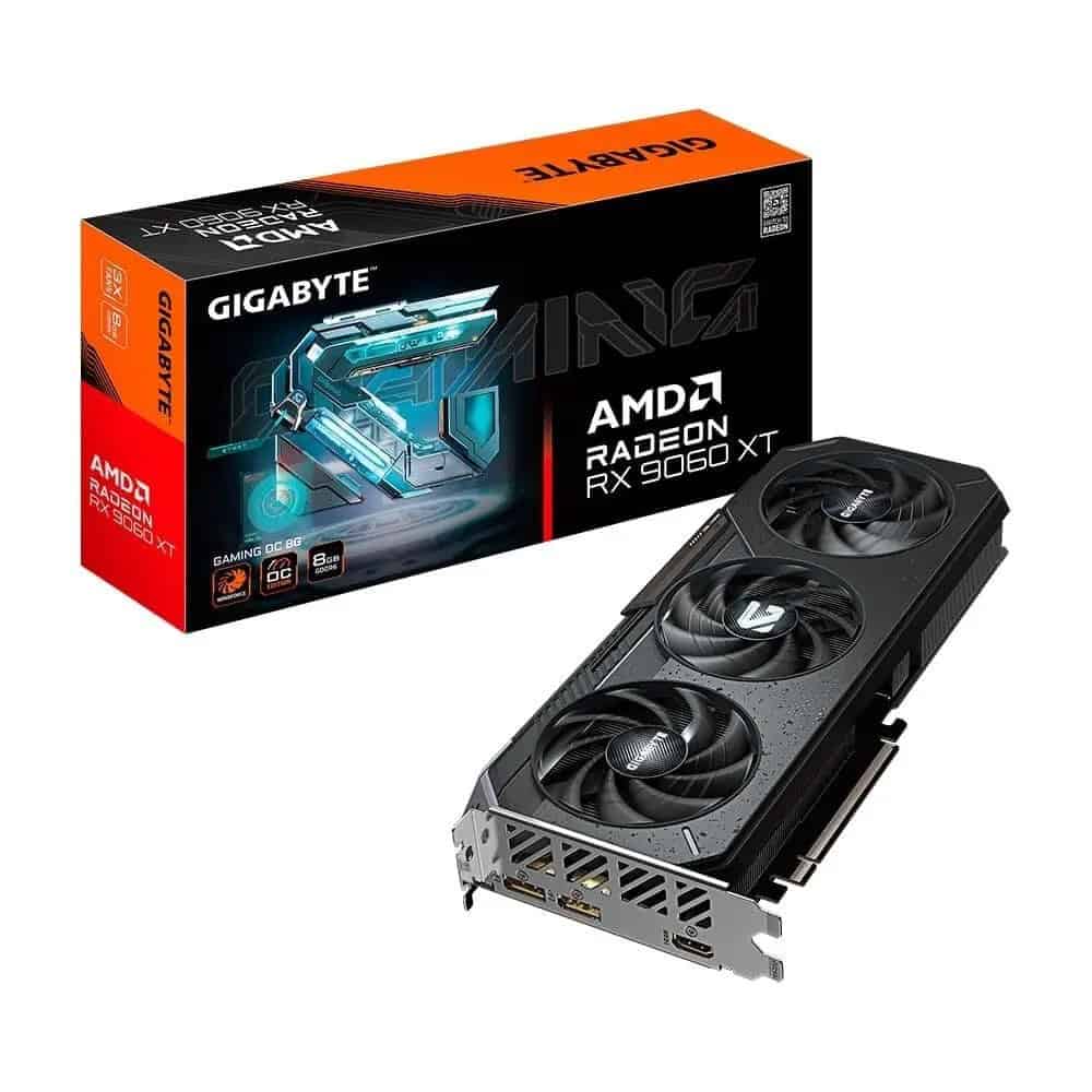 Placa de Vídeo Gigabyte RX 9060 XT Gaming OC AMD Radeon, 8GB, GDDR6, 128bits, Tripe Fan, OpenGL 4.6 – GV-R9060XTGAMING OC-8GD