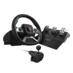 Volante Gamer PCYES W270, com Force Feedback, Pedais e Câmbio, para PC, Xbox e PlayStation – W270