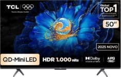 Promotop: As melhores Promoções,cupons e descontos! Smart TV TCL 50 Polegadas QLED Mini LED 4K C6KS WiFi Bluetooth Google TV HDR10+ Dolby Atmos 50C6KS