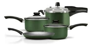Promotop: As melhores Promoções,cupons e descontos! Conjunto De Panelas Alumínio 4 Peças Maximum Stone Verde Panelux