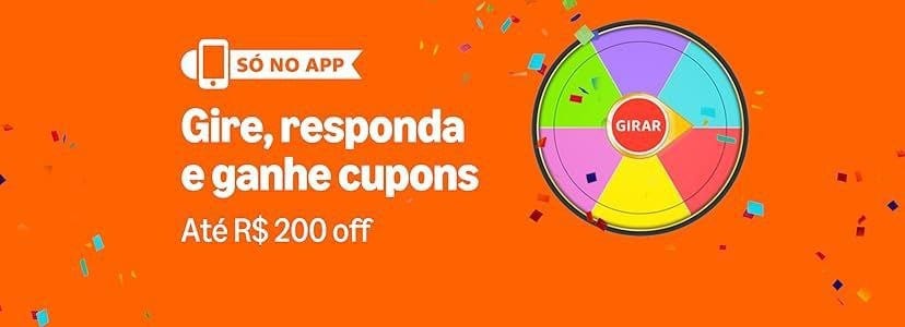 Roleta de Cupons APP Amazon até R$200 OFF