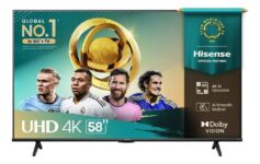 Smart Tv 58 58a6nv Dled 4k Uhd Hdr10+ Dolby Vision Hisense