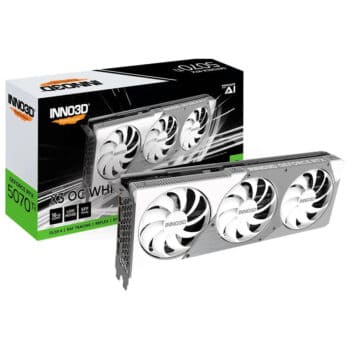 Placa de Vídeo Inno3D RTX 5070 Ti X3 OC white NVIDIA Geforce, 16GB, GDDR7, 256bits, DLSS 4 - N507T3-16D7X-176068W