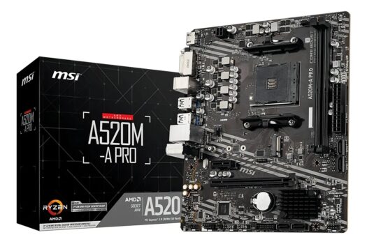 Placa-mãe Msi A520m-a Pro Am4 Matx Ddr4 Hdmi Dvi M.2