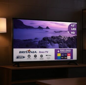 Smart TV 42” Britânia Roku TV Dolby Audio BTV42G6FR2CP
