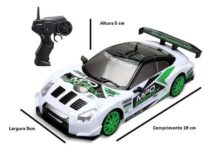 WLtoys Skyline Gtr R35 Drift Rc Carrinho Controle Remoto 4x4+aces Cor Branco