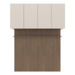 Módulo Ponte 140 Bartira Lugano com 4 Portas e 2 Prateleiras Casal – Avelã/Capuccino