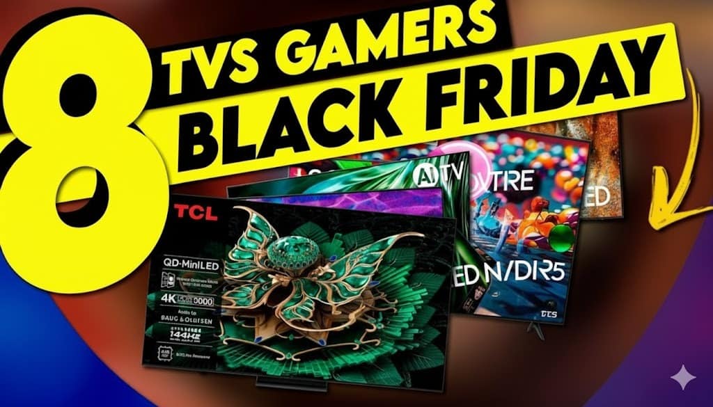 8 TVs gamers para comprar na Black Friday (guia completo com 4K, VRR e altas taxas de atualização)