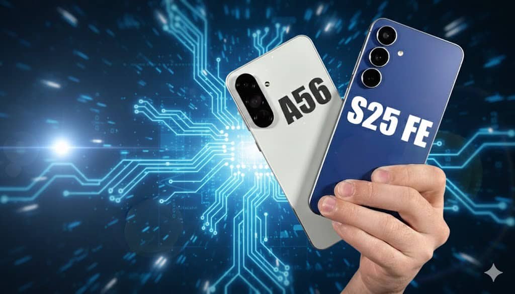 Galaxy S25 FE vs Galaxy A56: Qual é a Melhor Escolha Até R$ 2.500?