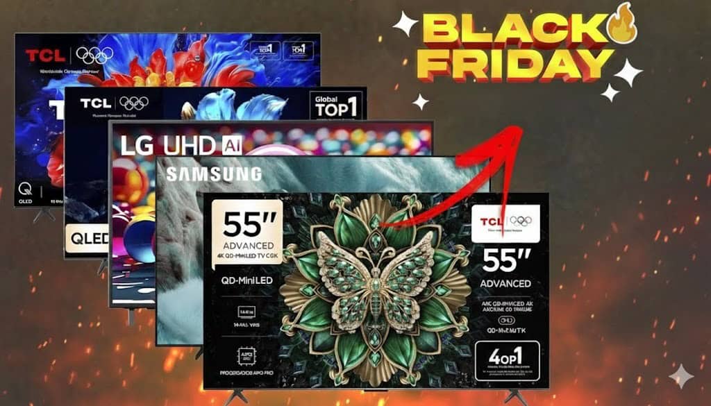 5 Smart TVs para Comprar sem Medo na Black Friday 2025 (TCL P7K, P8K, LG UA8550, Samsung Q7F e TCL C6K)