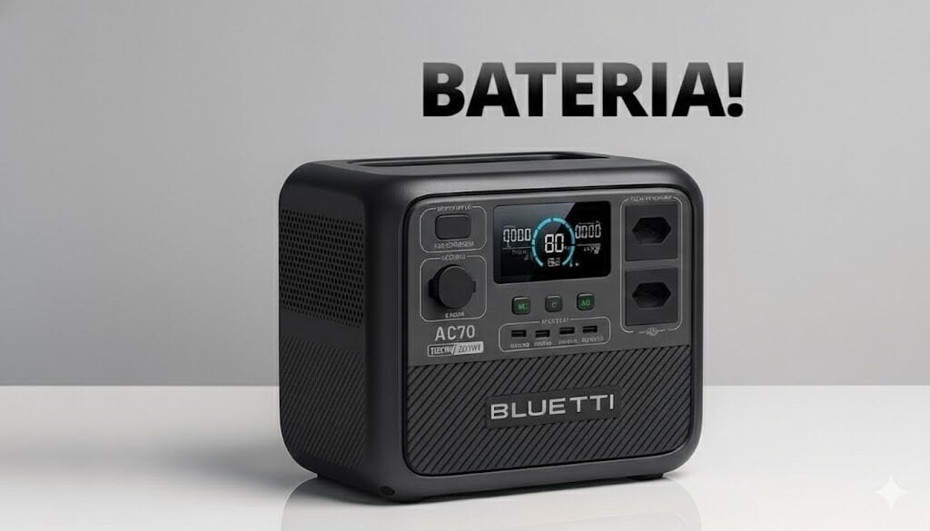 Bluetti AC70: Power Station que Mantém as Luzes da Sua Casa Acesas no Apagão (Com App, Solar e 1000 W)