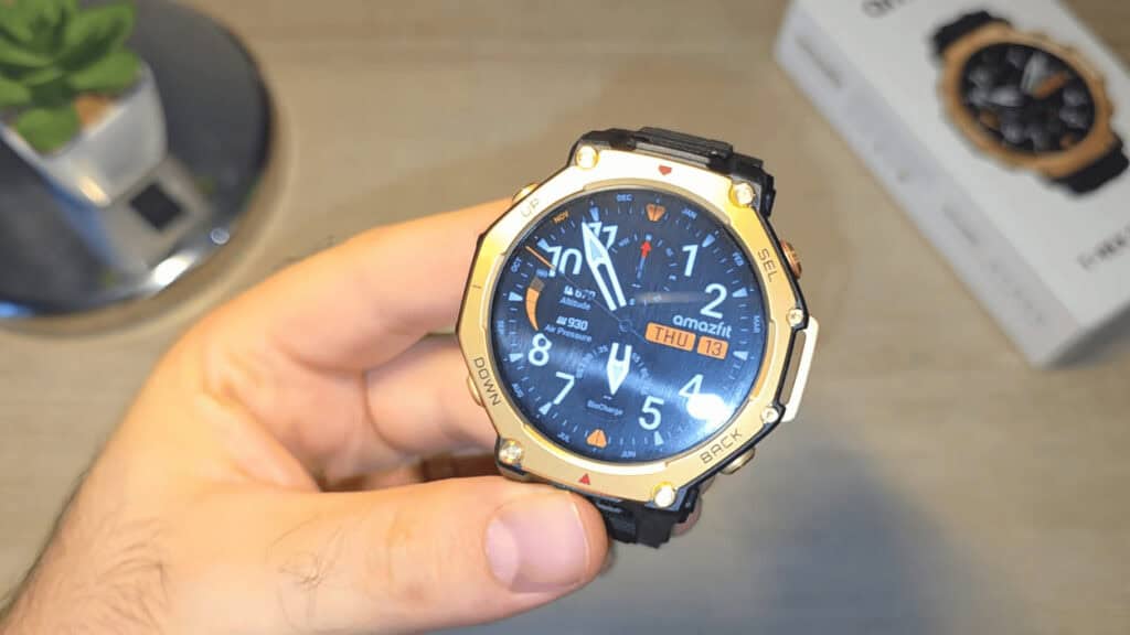 Amazfit T-Rex 3 Pro Gold: O Smartwatch Premium com Titânio e Safira Que Entrega Tudo
