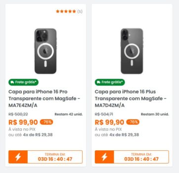 Apple Capa para iPhone 16 Pro Transparente com MagSafe