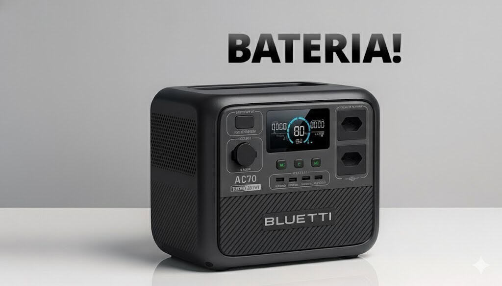 Bluetti AC70: Power Station que Mantém as Luzes da Sua Casa Acesas no Apagão (Com App, Solar e 1000 W)