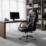 Cadeira De Escritório Presidente Johnson Preta Ergonomica