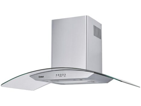 Coifa de Parede Consul 90cm Inox 5 e 6 Bocas - Vidro Curvo CAP90AR