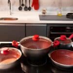 Conjunto De Panelas Philco Pkt407 4 Peças Cor Cinza/vermelho