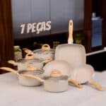 Jogo De Panelas 7 Ceramic Life Smart Plus Areia Brinox Areia