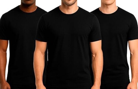 Kit 3 Camisetas Básicas Masculinas Sandrini Preto ou Sortido Algodão Premium Conforto Casual Dia a Dia