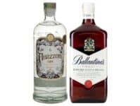 Kit Gin Amázzoni Tradicional 750ml + Whisky - Ballantines Finest Blended Escocês 1L