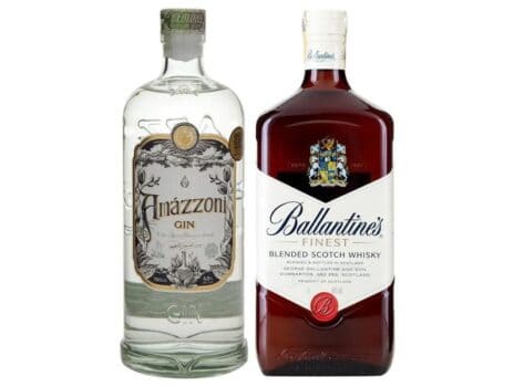 Kit Gin Amázzoni Tradicional 750ml + Whisky - Ballantines Finest Blended Escocês 1L