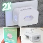 Kit Smart Plug Wi-Fi Positivo Casa Inteligente – Contém 2 Smart Plugues Wi-FI 10A/1000W, ligue e desligue seus eletrodomésticos usando o celular, Compatível com Alexa