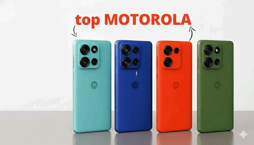 Câmera tripla do smartphone Motorola na cor verde em destaque.