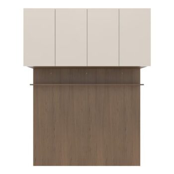 Módulo Ponte 140 Bartira Lugano com 4 Portas e 2 Prateleiras Casal - Avelã/Capuccino