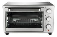 Forno Elétrico Inox Family Grill 23 Litros 3 Opções De Aquecimento Botão Seletor Até 250°c Forno Fryer 1400 W Desligamento Automático Bandeja de Migalhas e Grelhas Removíveis – Hamilton Beach