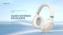 Heaphone Havit H630bt Bluetooth 5.3 On-ear 3d 55h Cor Bege