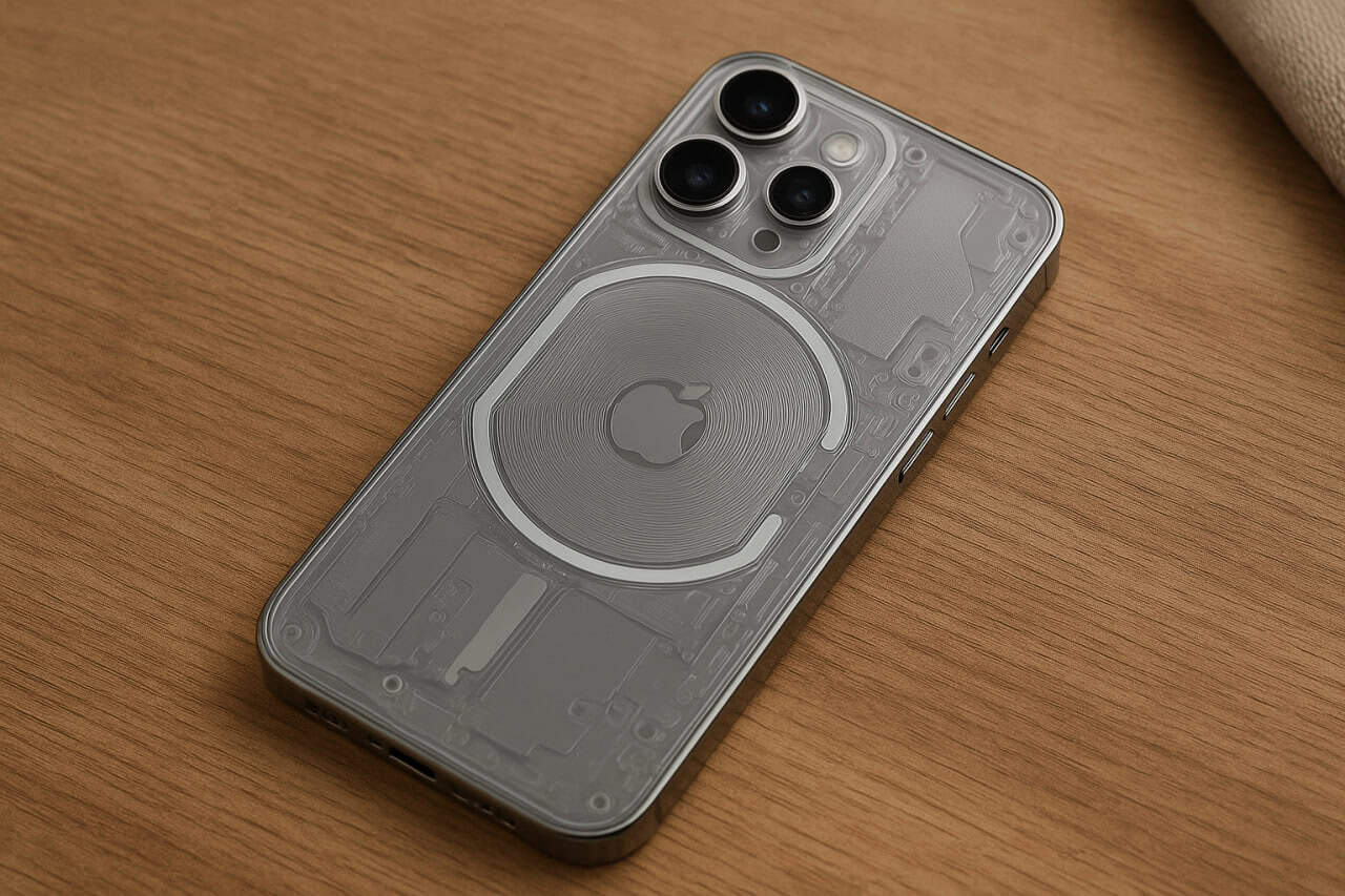 iPhone 18 Pro: vazamentos apontam câmera com abertura variável e traseira transparente