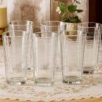 Jogo de Copos de Vidro 255ml 6 Peças Haus Concept Waffle