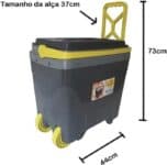 Caixa Térmica, 34 Litros, com Rodinha, Cinza – Antares