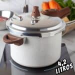 Brinox Pressure Panela de Pressão Revestimento Cerâmica Indução 4,2L cor Vanilla