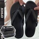 Chinelo Crocs Crocband Flip Black/slate Grey