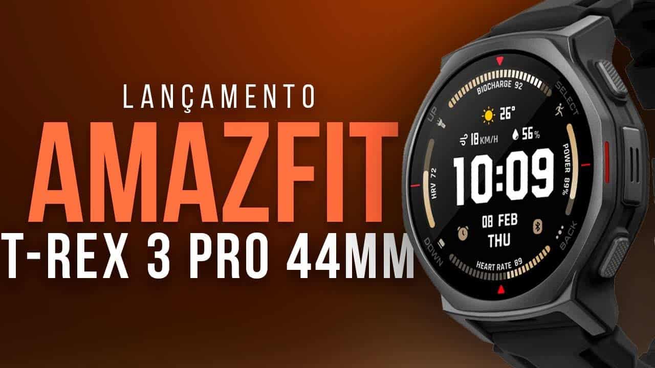 AMAZFIT T-REX 3 PRO 44MM BLACK: nova versão menor, mais discreta e com acabamento premium