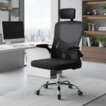 Cadeira Escritório Business Com Encosto De Cabeça Giratória Ergonômica Mesh Marca Home House