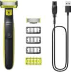 Aparador e Barbeador Elétrico de Pelos Philips OneBlade com 4 pentes QP2824/10 À prova d’água – Bivolt