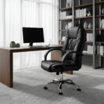 Cadeira De Escritório Presidente Johnson Preta Ergonomica