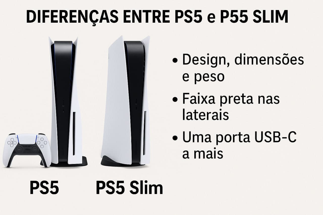 Diferenças Entre PS5 e PS5 Slim: Guia Completo Para Escolher o Console Ideal