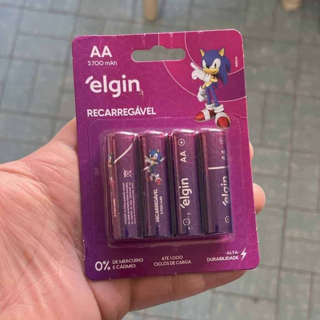 Pilha recarregável AA 2700Mah Elgin Com 4 unidades Comum - Promotop