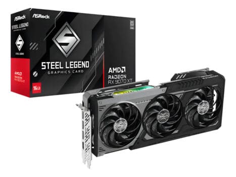 Placa De Vídeo Asrock Rx 9070xt Steel Legend Dark 16gb Gddrg