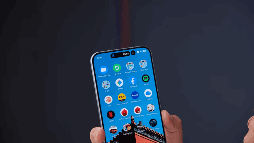 Aplicativo no smartphone com destaque para plataformas de streaming, jogos e produtividade | Promotop.