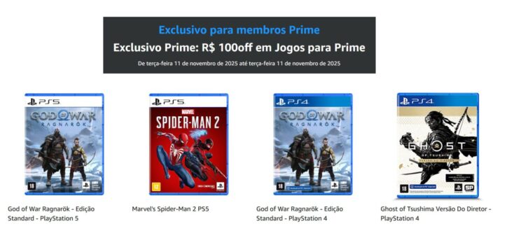 R$ 100 OFF em Jogos Selecionados- Amazon
